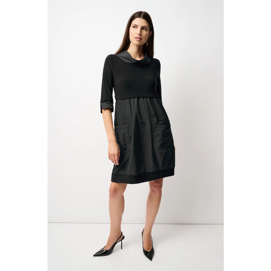 Joseph Ribkoff Plus Classic Cocoon Mini Dress Black Size 14
