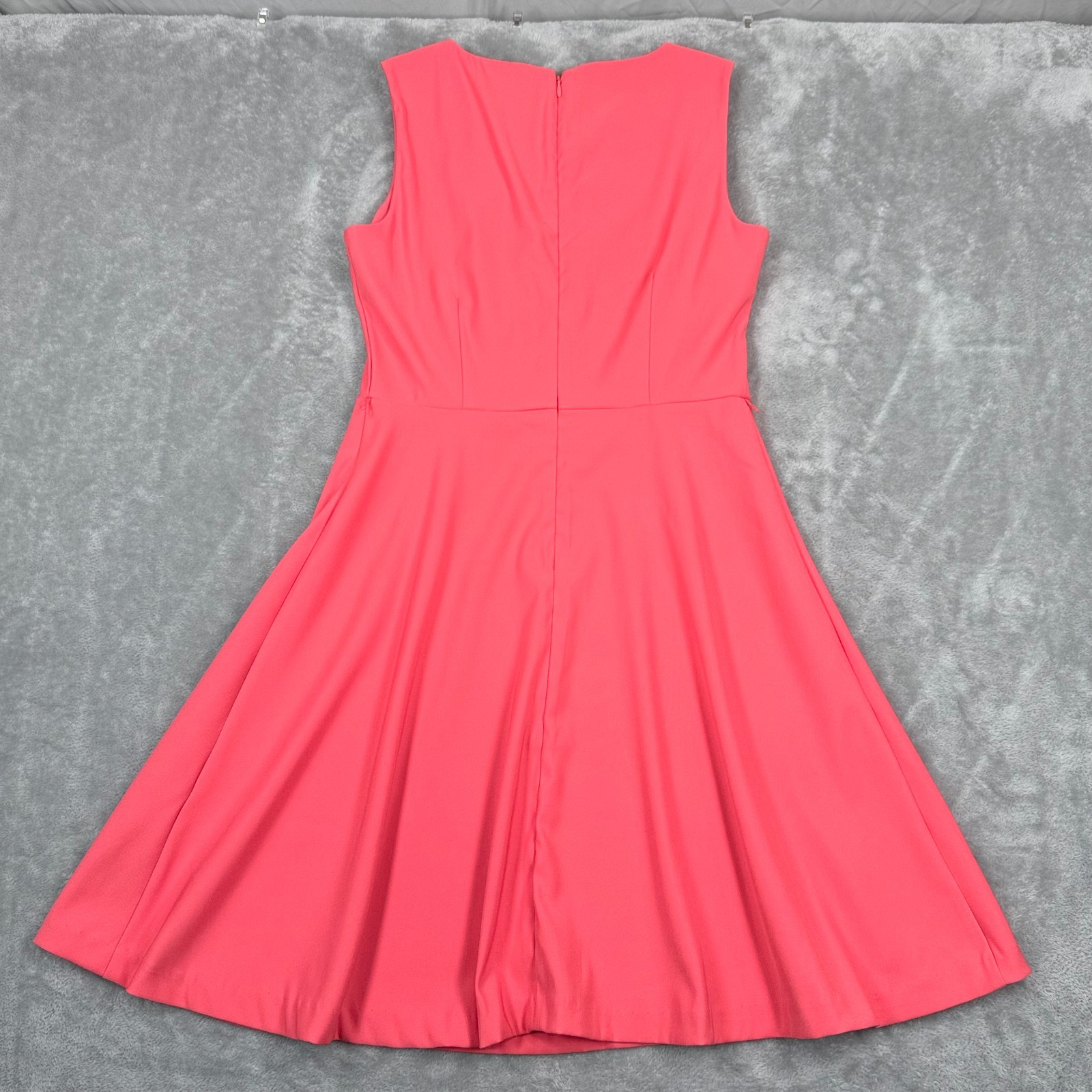 DB Established 1962 Sleeveless A-Line Dress Womens 6 Coral Pleated Fit & Flare