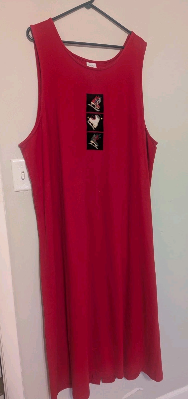 Vintage WestBound Red Dress Winter Embroidered Holiday Classic 3X