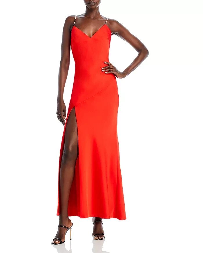 Liv Foster Beaded Strap Gown MSRP $350 Size 4 # 10A 2536 Blm