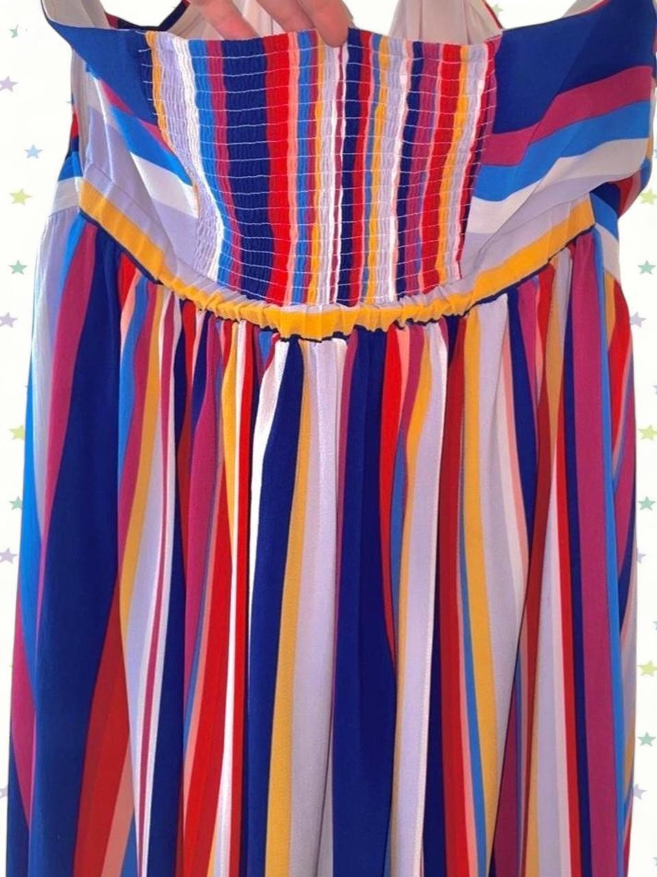 ModCloth Plus Size 2X Multicolor Striped Midi Halter Dress