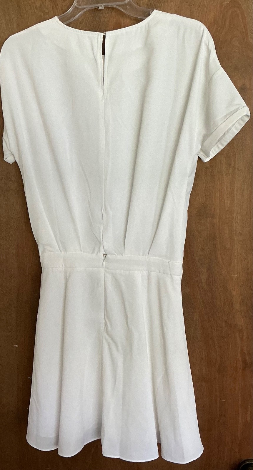 MOD REF White Fit & Flare Mini Dress Women S Short Sleeve Paneled Pleated