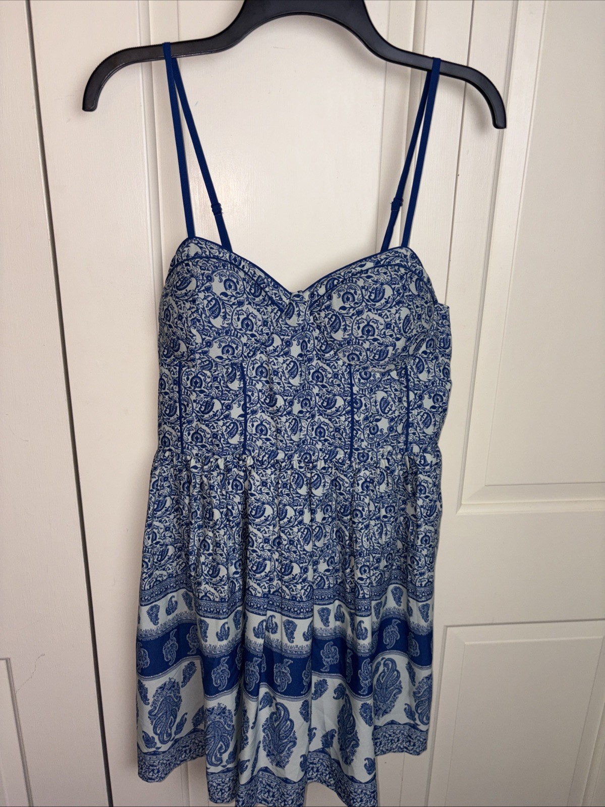 NWT Band of Gypsies Blue Moissanite Sundress Corset Style Bodice Size XL