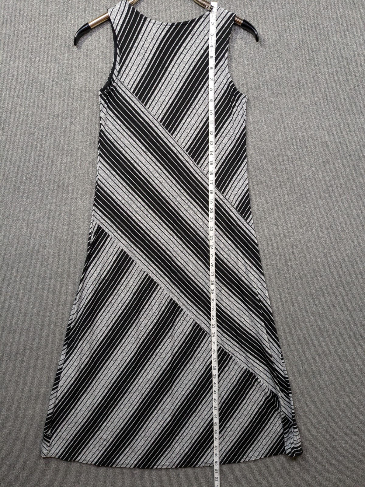 Chalet Et Ceci Maxi Dress Womens Small Stripe Bardot Black Gray Tank Bamboo