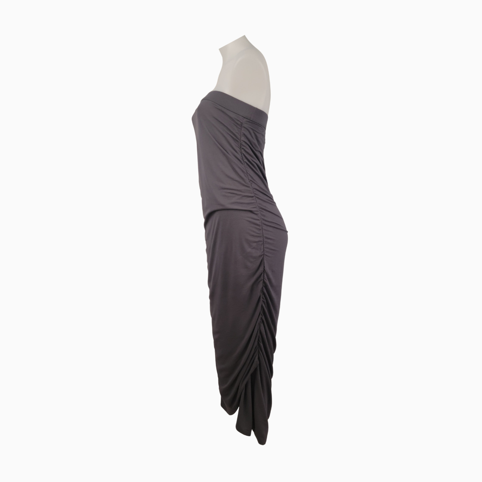 Love 21 Strapless Ruched Midi Dress – Charcoal Gray – Size M