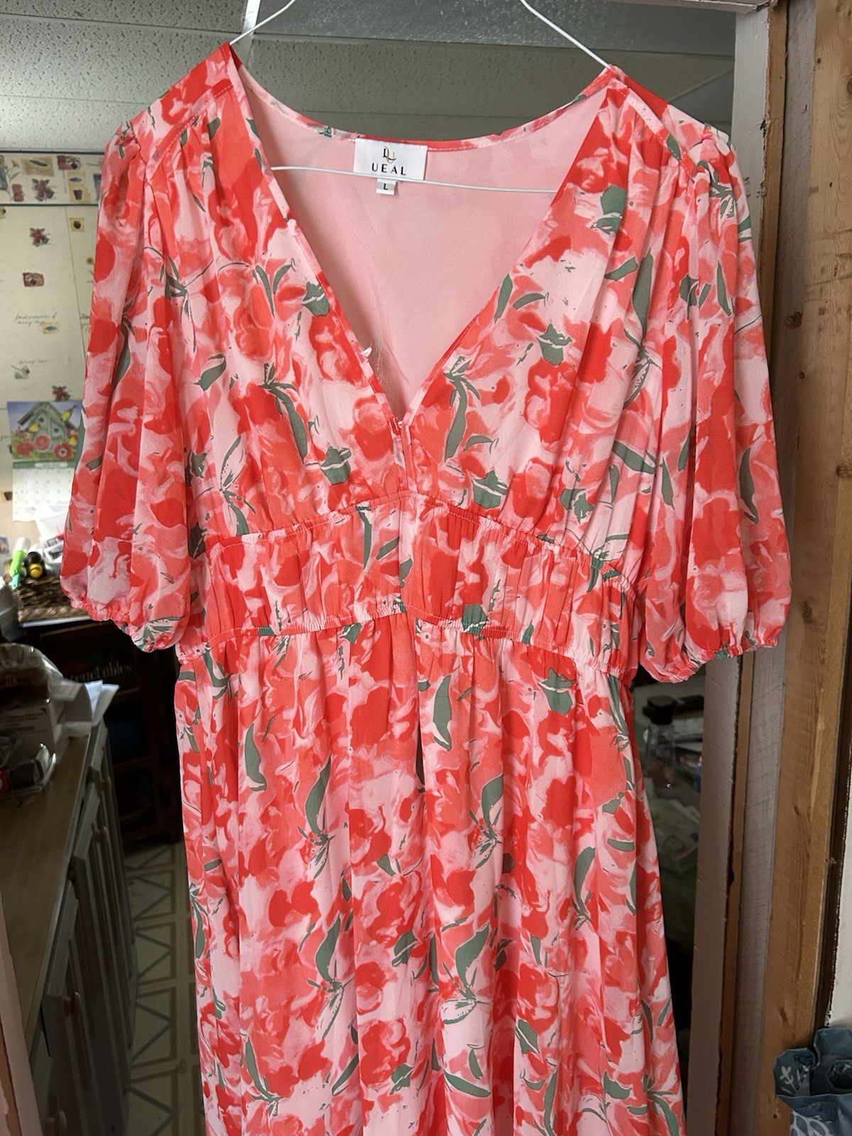 Women’s Red And Orange Flowy Maxi