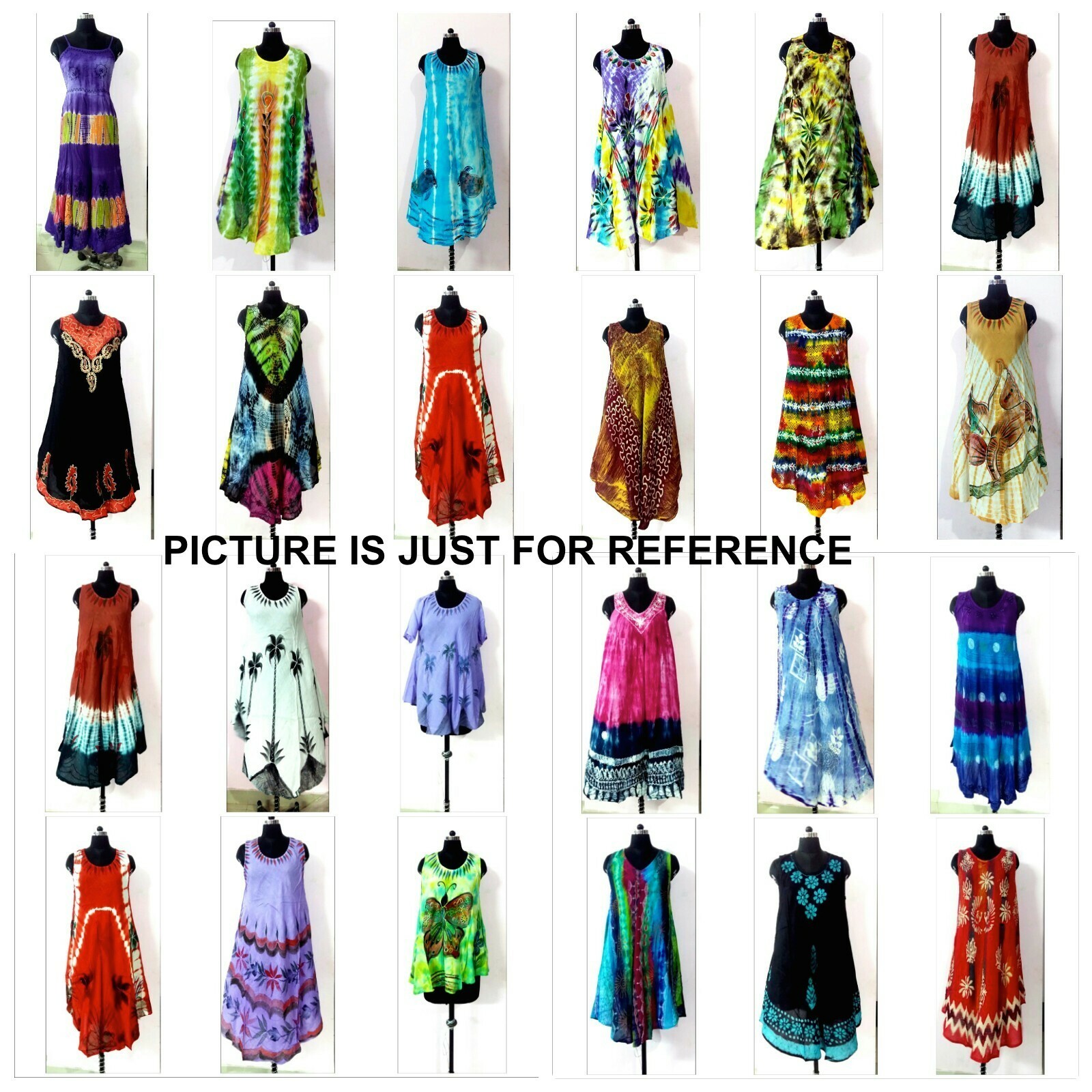 50 pc Assorted Maxi midi Sundress Indian Casual Tunic Hippie Boho Beach Dress