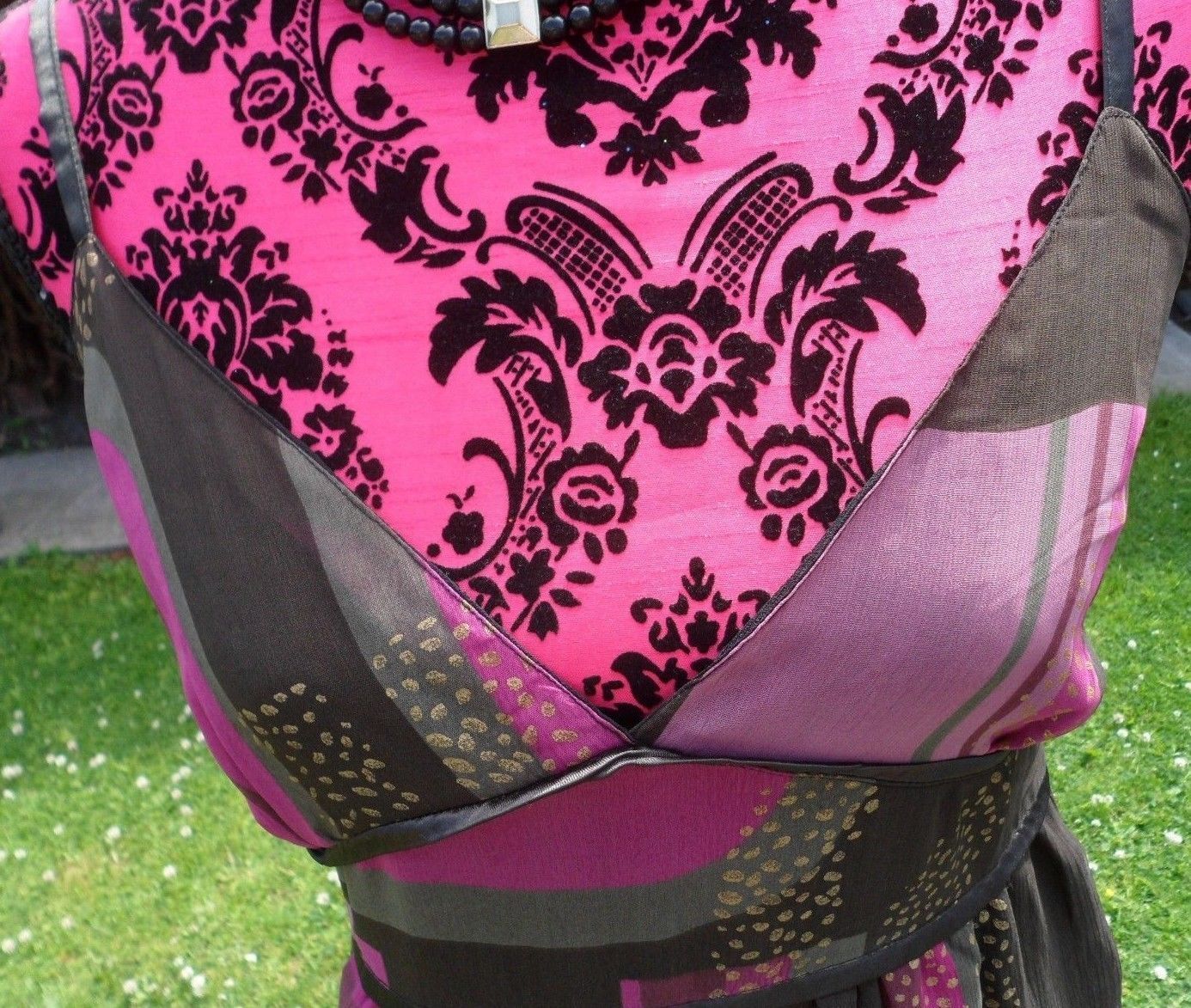 Principles Pink Multi And Black Strappy Maxi Dress Size 10 Holiday Wedding BNWOT