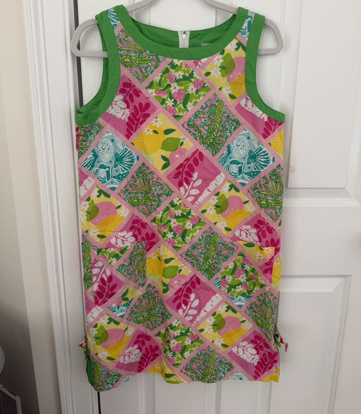 Vintage Lilly Pulitzer Women’s 8 Sleeveless Shift Dress Scoop Neck Floral Lined