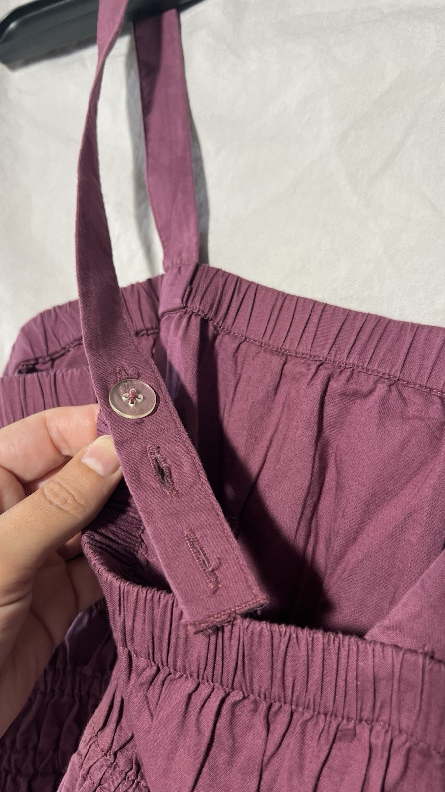 Universal Thread 100% Cotton Plum Smocked Midi Dress Adjustable Straps S