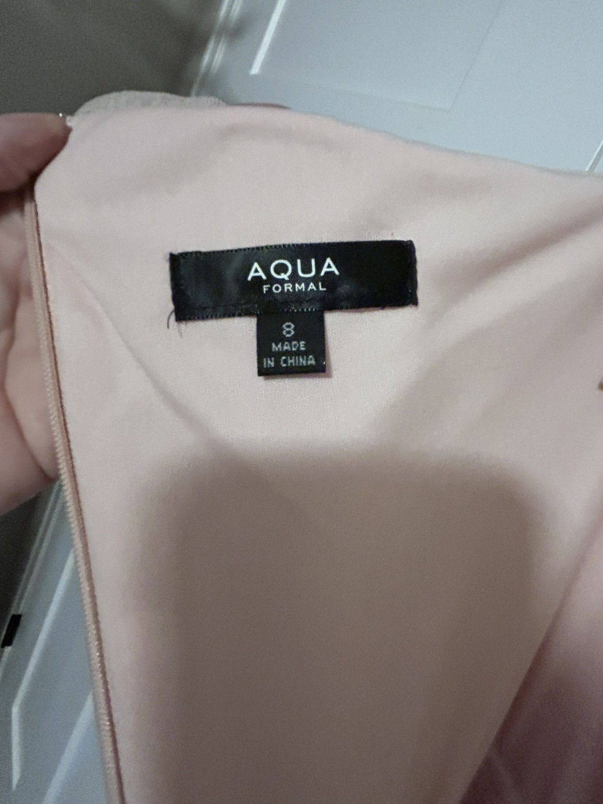 Aqua pink sequin one shoulder slit formal Size 8 NWT NEW $268