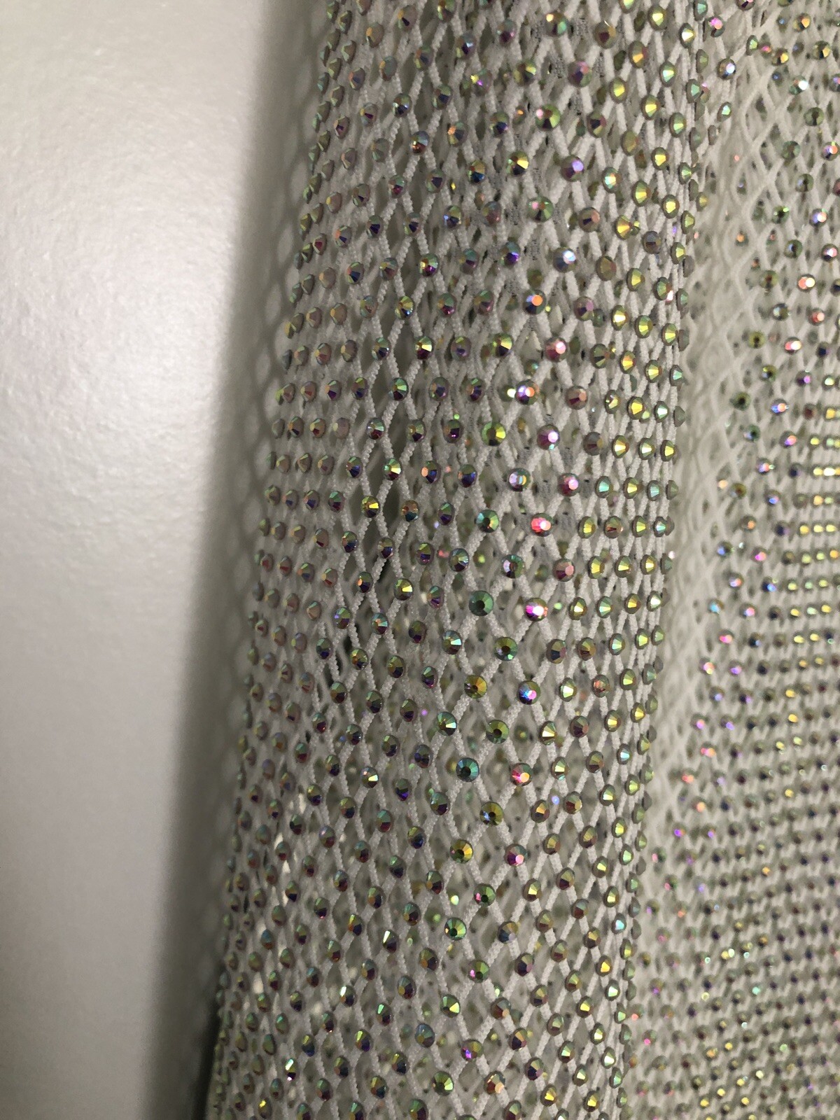 £120 ZARA SILVER RHINESTONE MESH midi maxi bodycon DRESS XS S 8 10 12 Cover Up