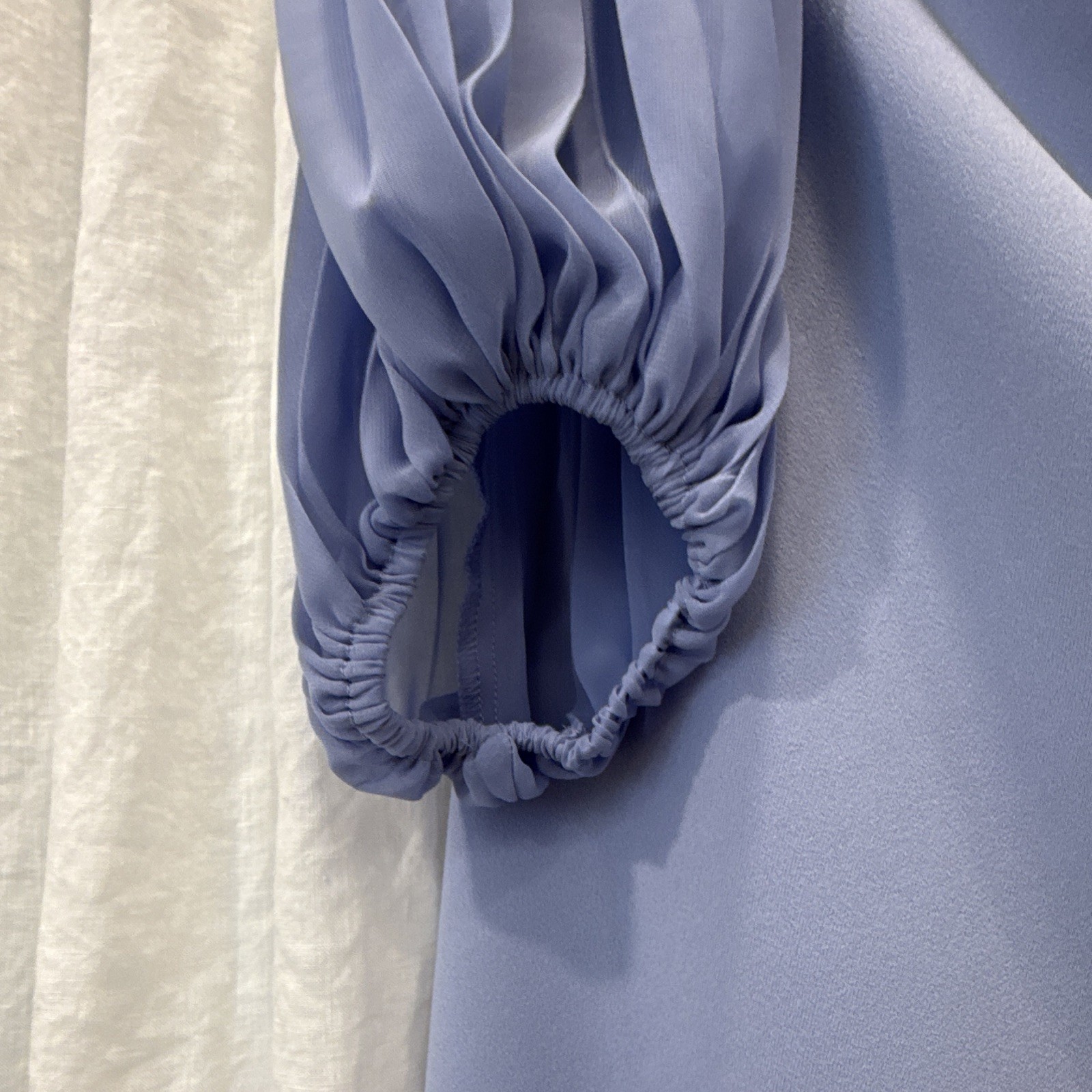 Jessica Howard Lavender/Periwinkle Sheath Dress Pleated Long Sleeve 16