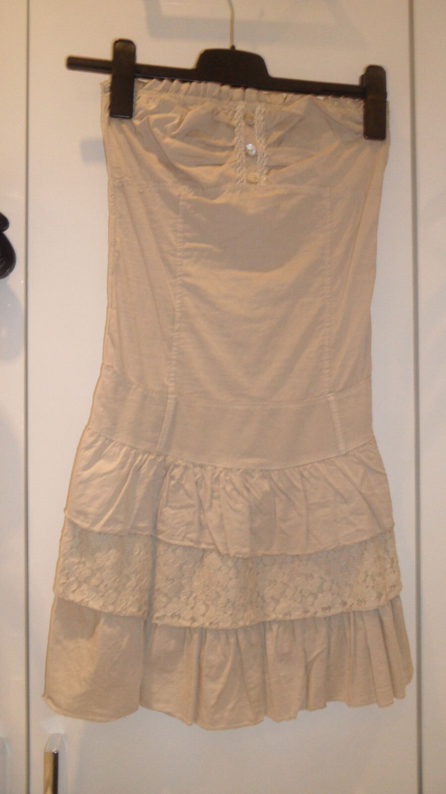 Ladies beige mini dress new, size S
