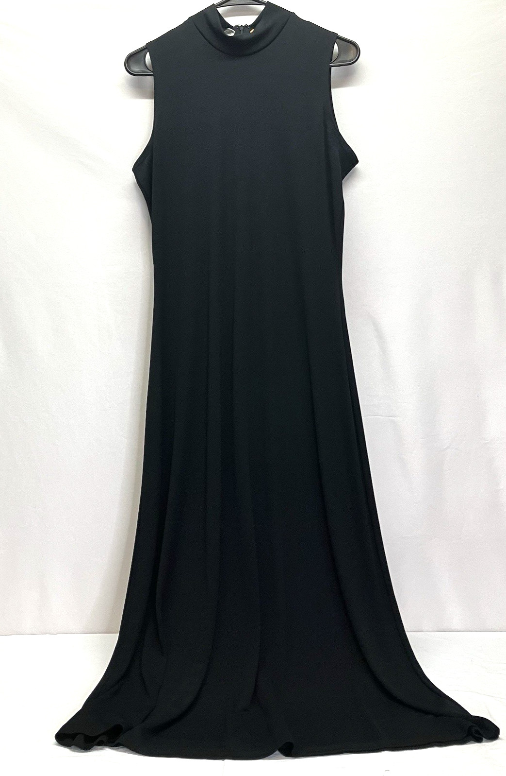 Amanda Smith Womens Black Sleeveless Halter Neck Stretch Maxi Dress Size 12