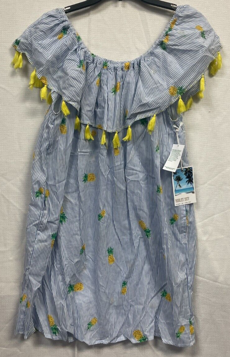 Violet Sky – Woman’s Off The Shoulder Pineapple Dress NWT – Size Large