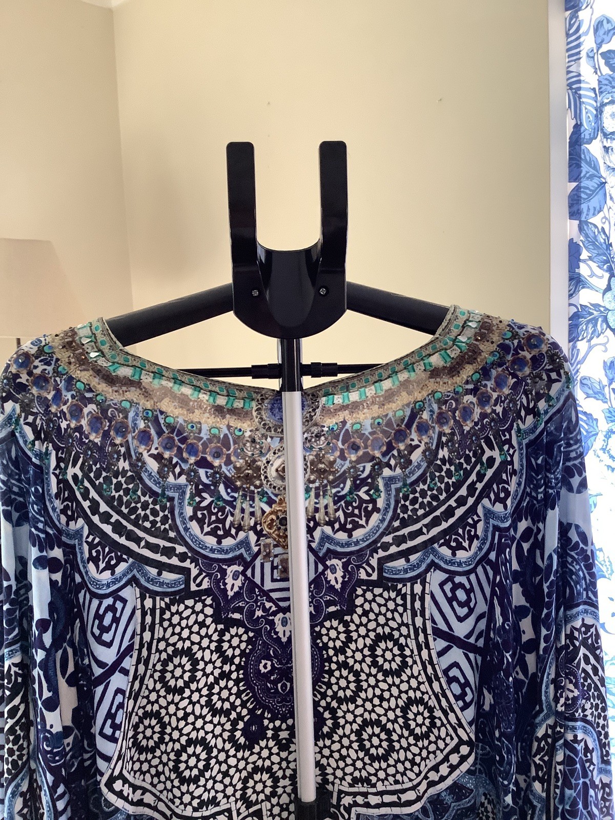 Camilla Under the Medina Moon Navy Blue White Knee Length Dress Ex Cond One Size