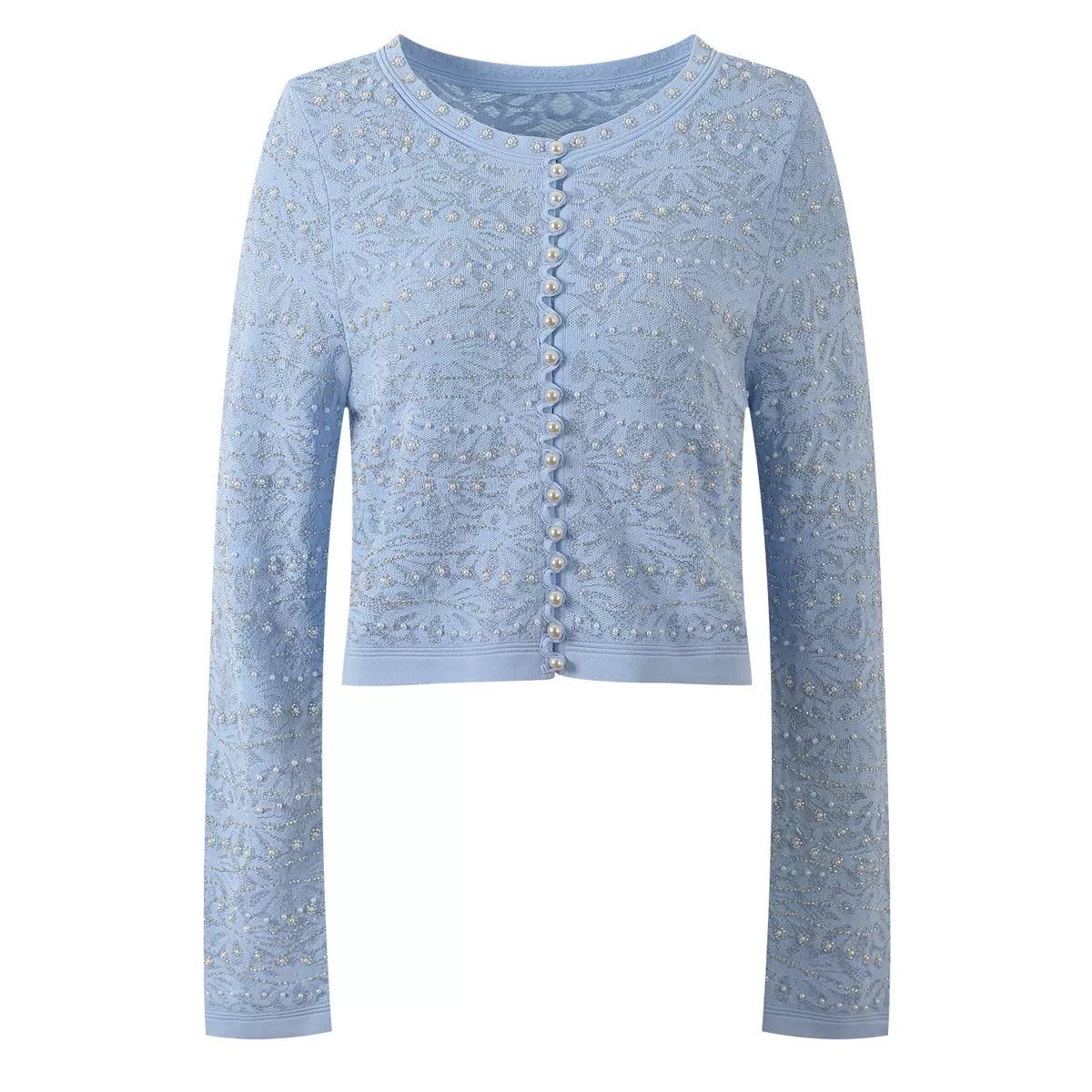 🎁🎁AUTHENTIC Sandro Women Pearl Button Lace Cut Knitted Cardigan Dress Tops SML