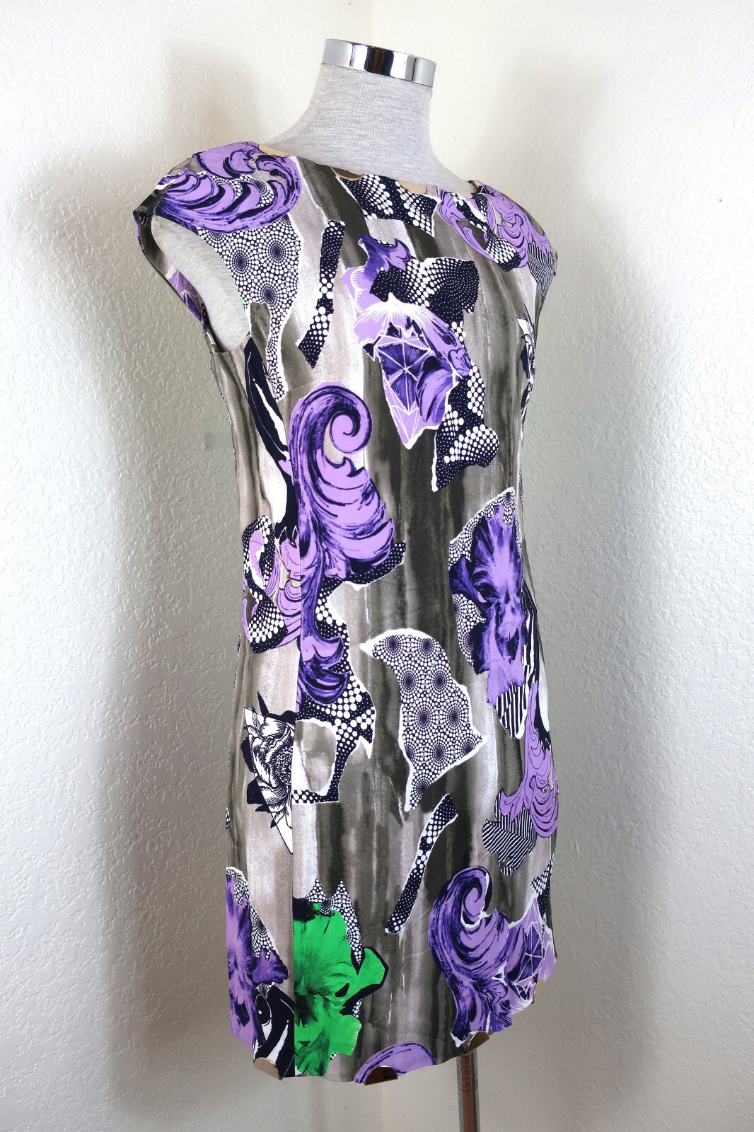 VERSACE Collection Cocktail Bodycon Sheat Dress Embellished Small Med 40 6 7 8