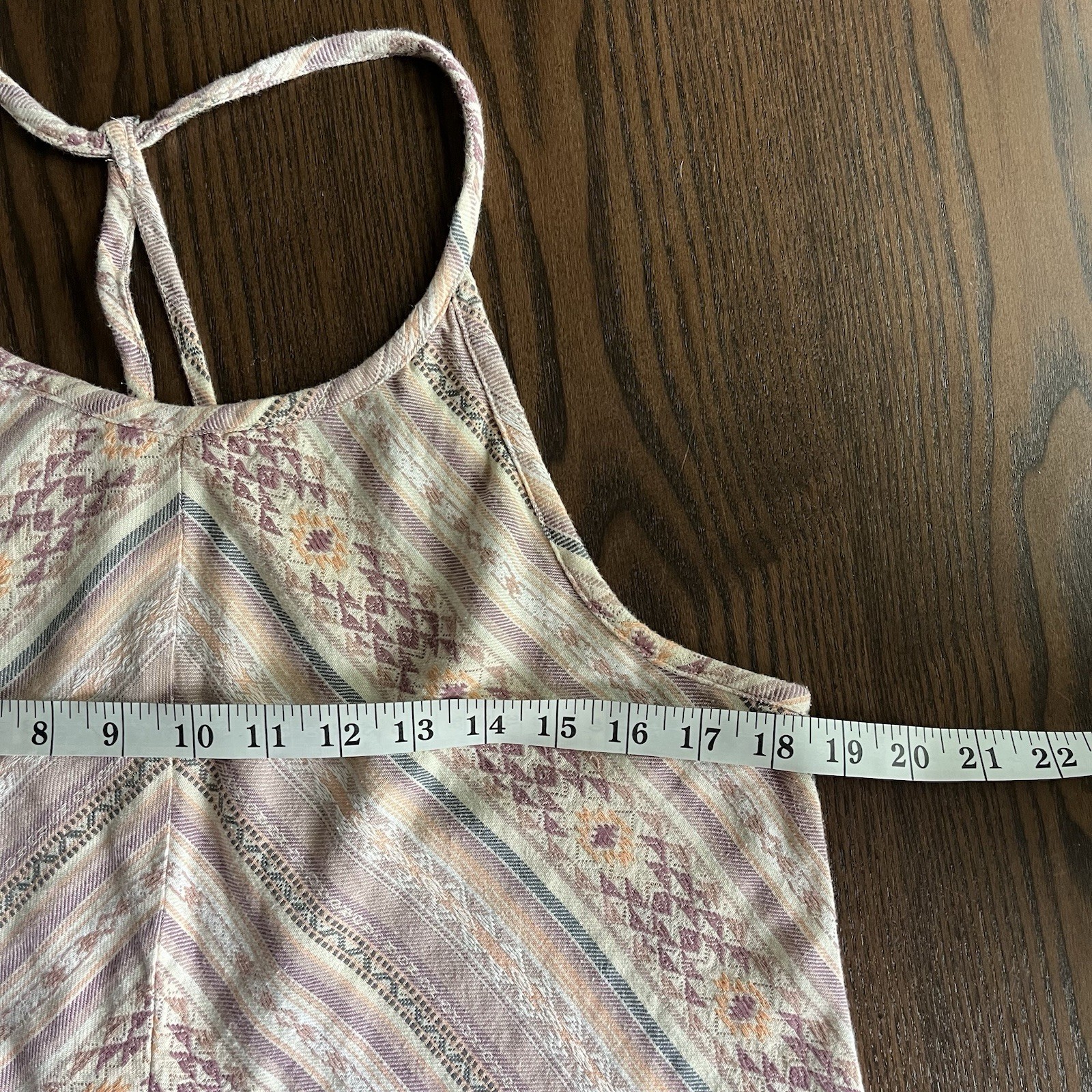 Rip Curl Women’s Geometric Halter Spaghetti Strap Tassel Hem Sleeveless Sundress
