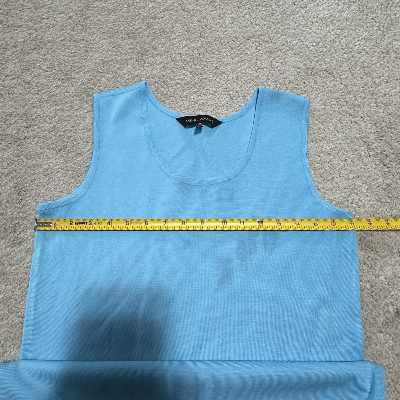 Ming Wang Sleeveless Shift Dress Women’s S Blue Knee Length Pencil