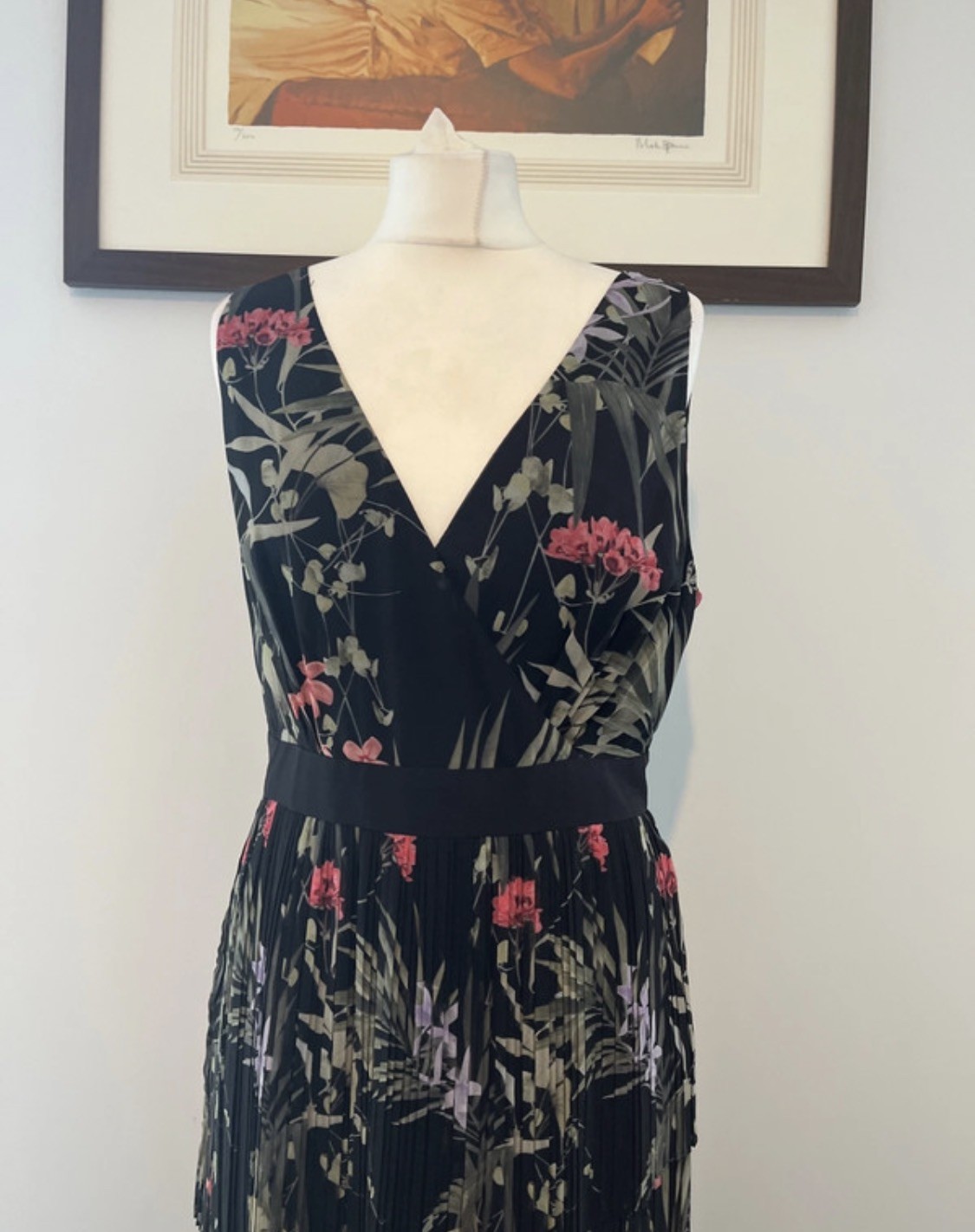 Ted Baker ‘Malinae’ Highland Tiered Pleated Midi Dress 3 12 BNWT