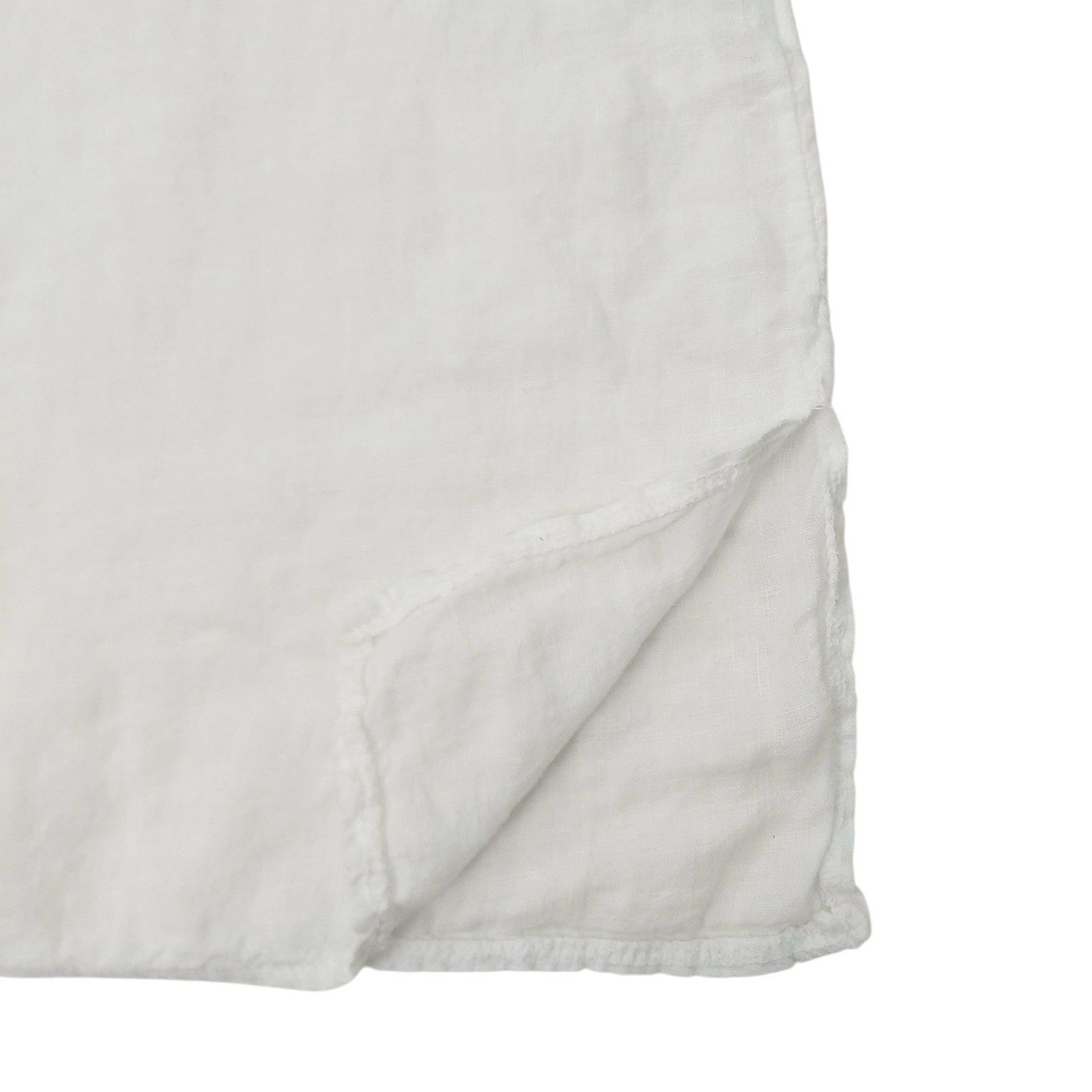 Valentina Naldi Midi Dress Womens Medium White Linen Tie Shoulder Beach Italy