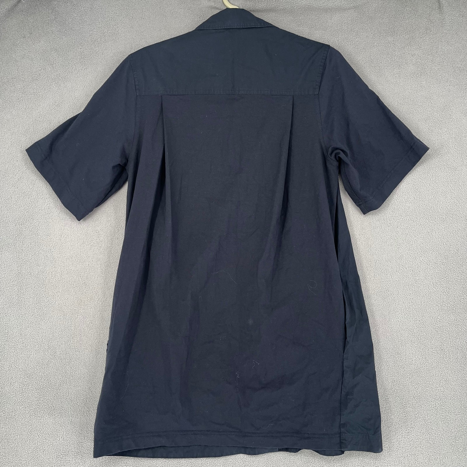 Cos Dress Womens Extra Small Black Buckle Shirt Pockets Tie Belted Button