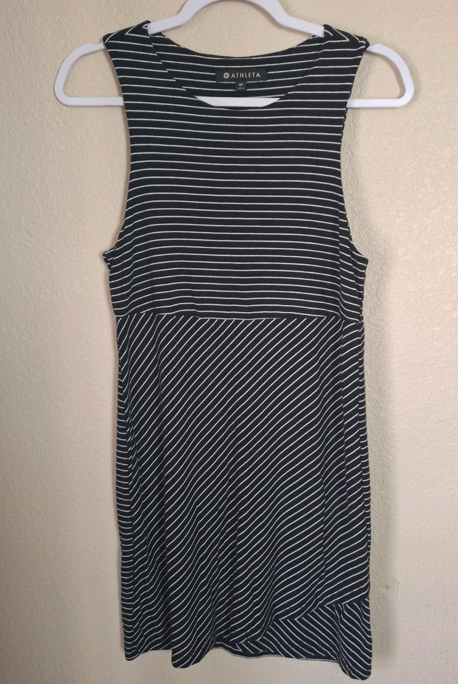 Athleta La Palma Dress Super Soft UPF 50+ Sz SP Knee Length black Sleeveless