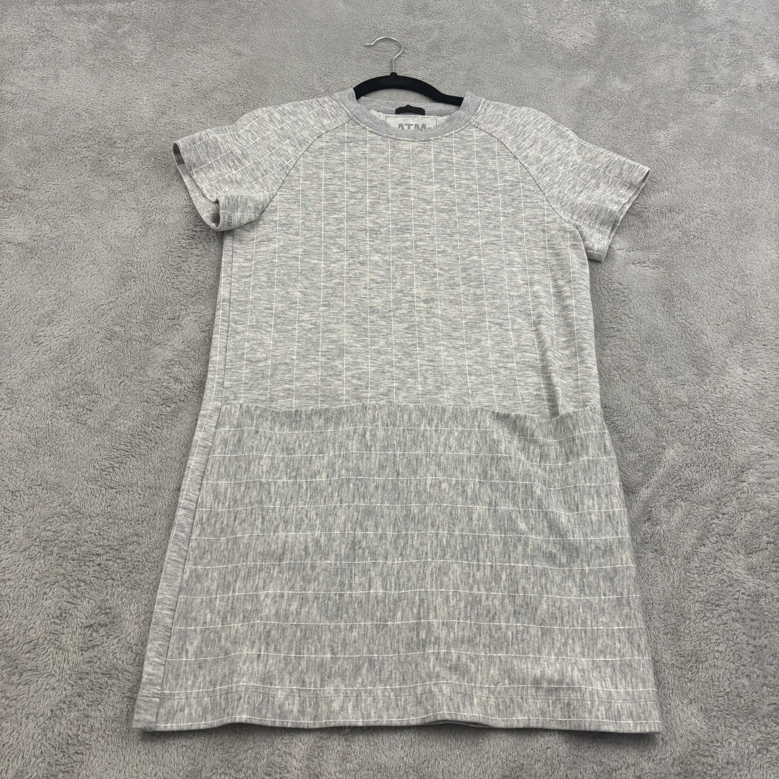 ATM Anthony Thomas Melillo Baseball Mini Dress Women S Gray Made in Japan Preppy