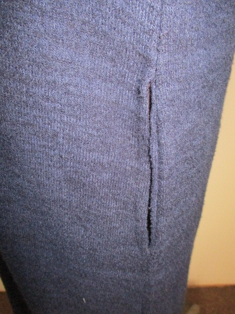 Anthropologie Moth Asymmetrical Pockets Midi L/S Sweater Dress in Navy Size S