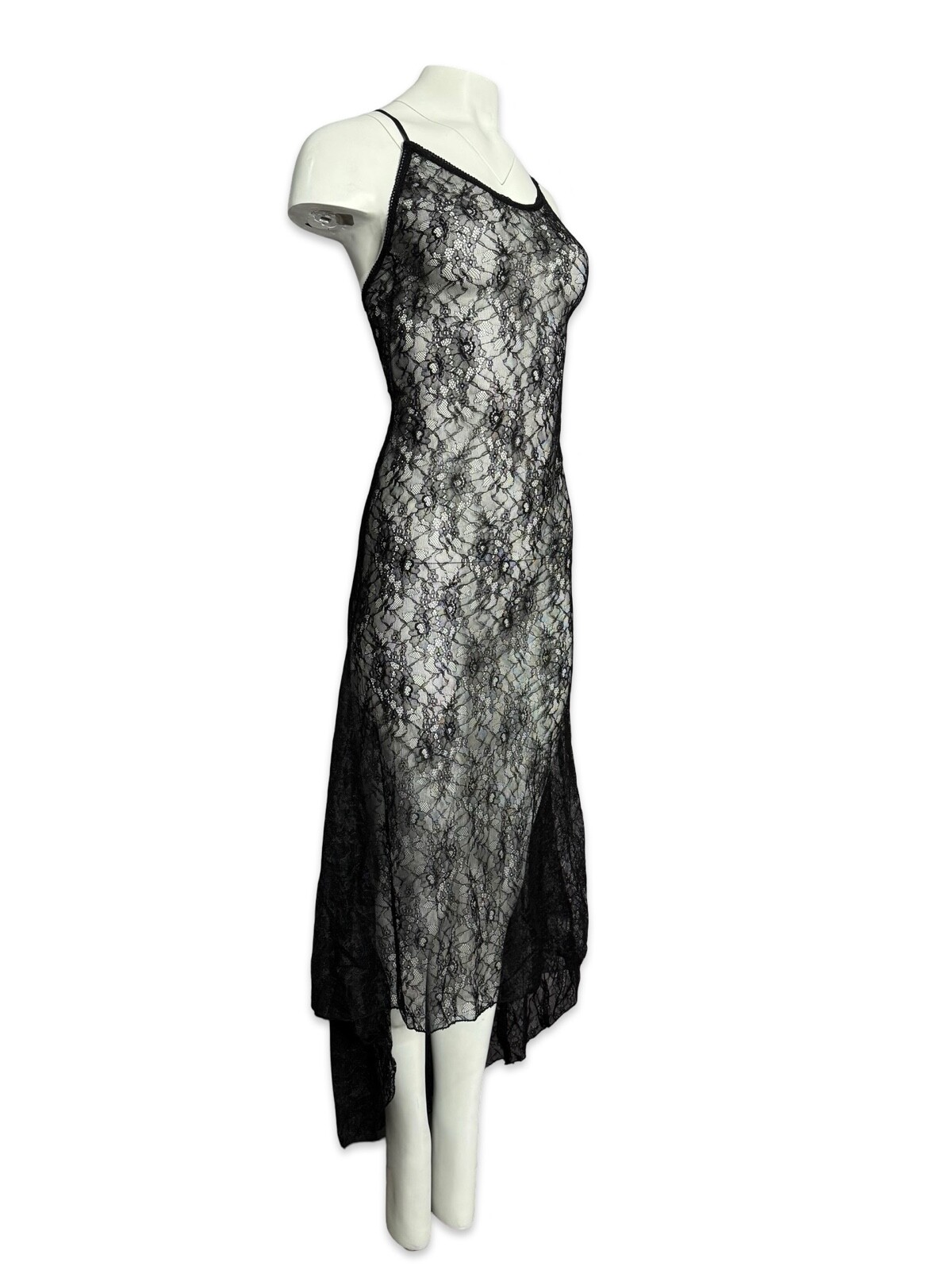 Widow Goth Sexy Lace Punk Rave Vampire Witch Midnight Hour Slip Black Dress