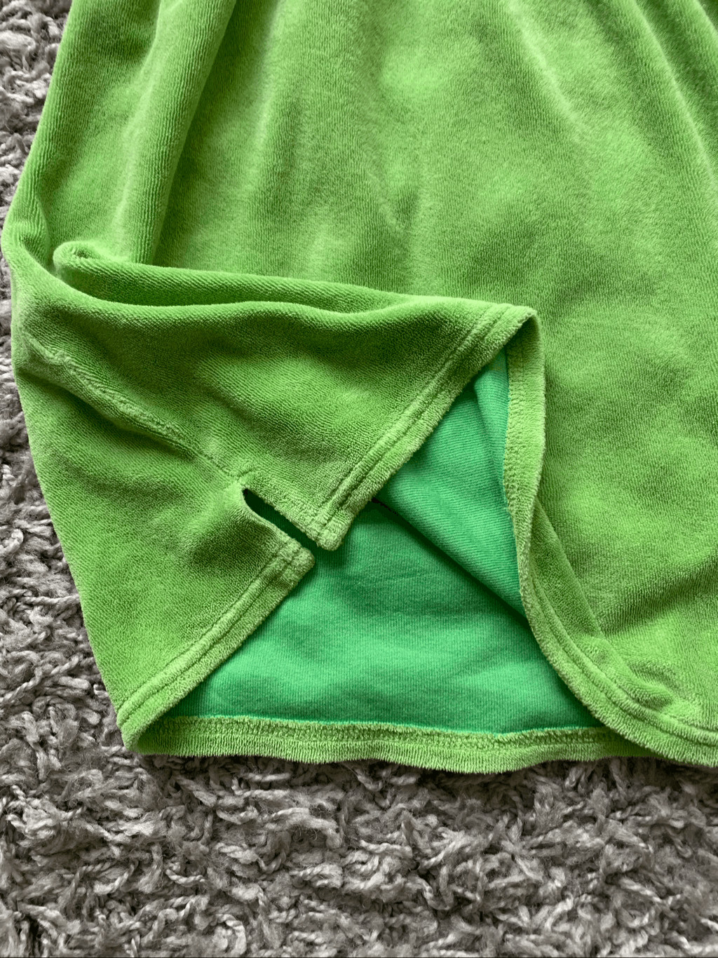 Juicy Couture TERRY Strapless Green MINI TUBE DRESS COVER UP sz S