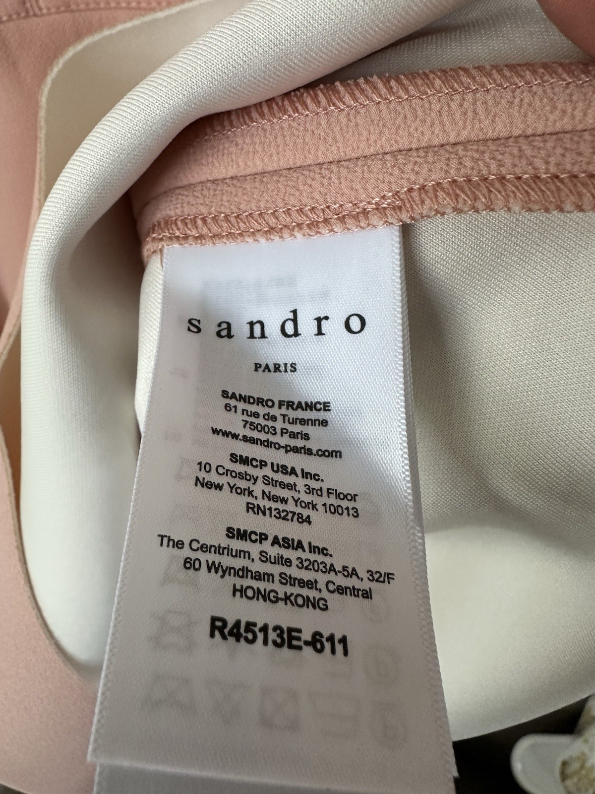 NWT SANDRO Paris Dress Size 2 Peach/Pink