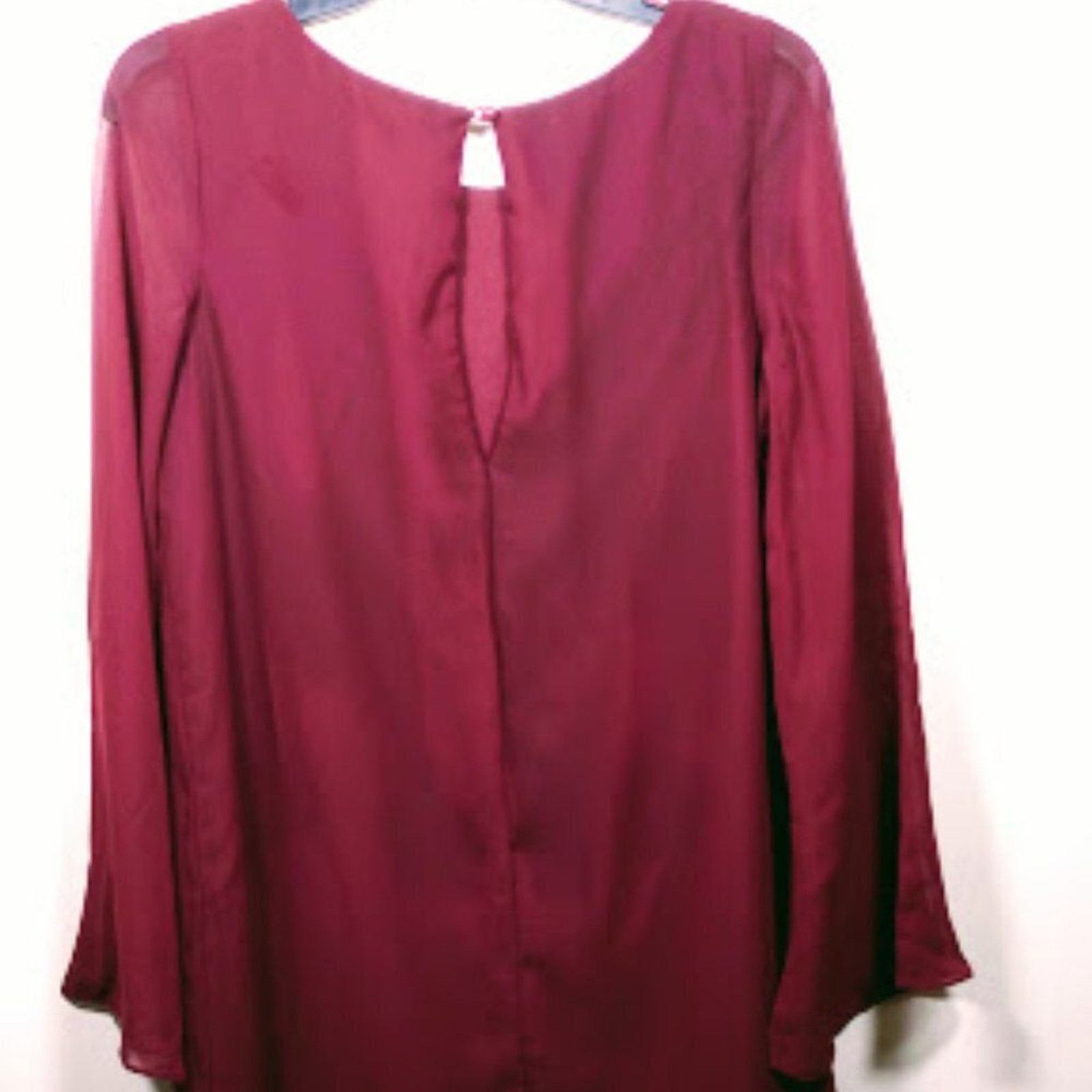 Crystal Doll Maroon Embroidered Tunic Size Small