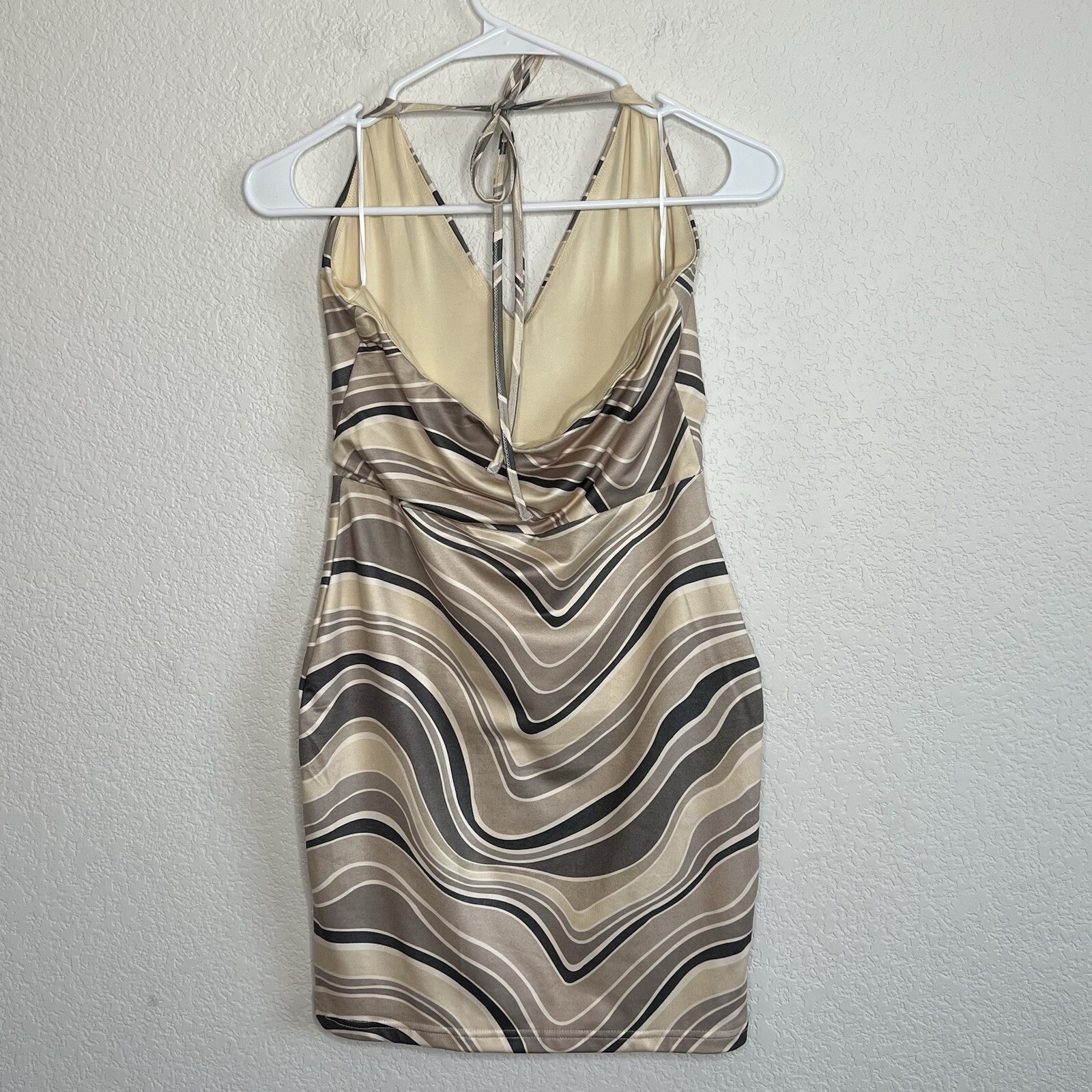 Revolve Superdown Brown Halter Sleeveless Julieta Mini Dress Medium New J25