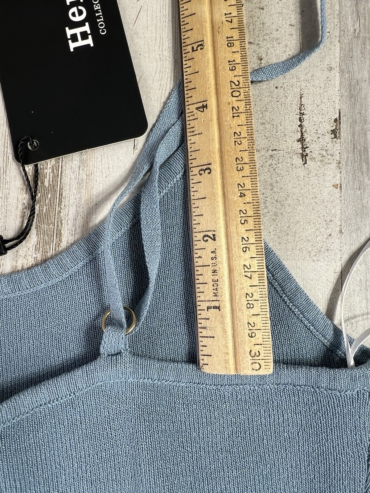 Hera Collection Basic Straped Tube Knit Dress Size – Large Ocean Blue Color