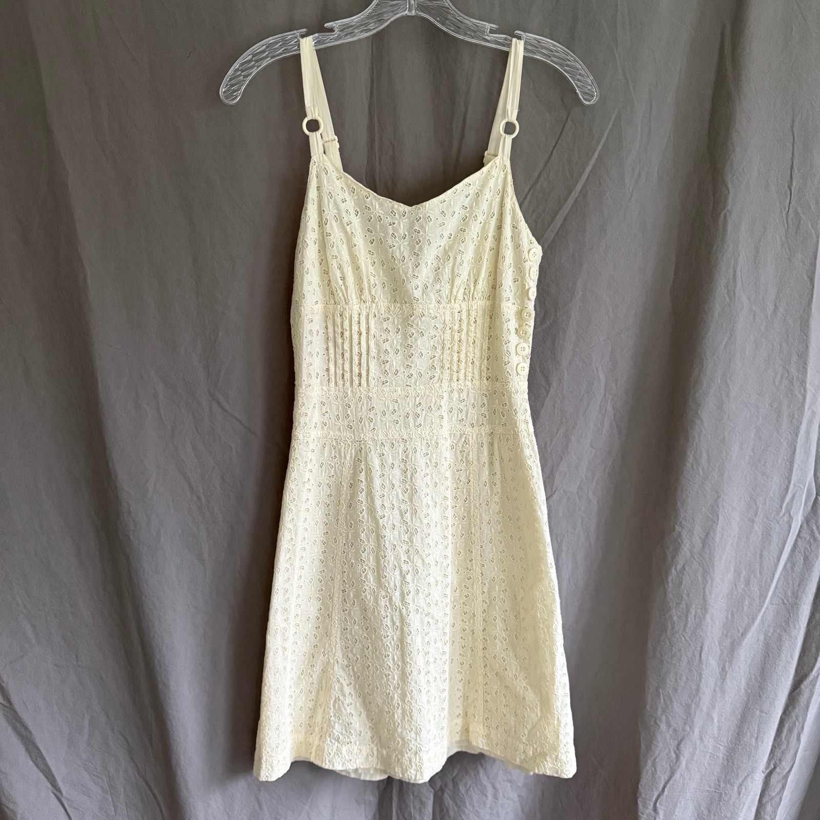 Luella for Target Dress Cream Eyelet Y2K Collectible 100% Cotton Women’s Size XS