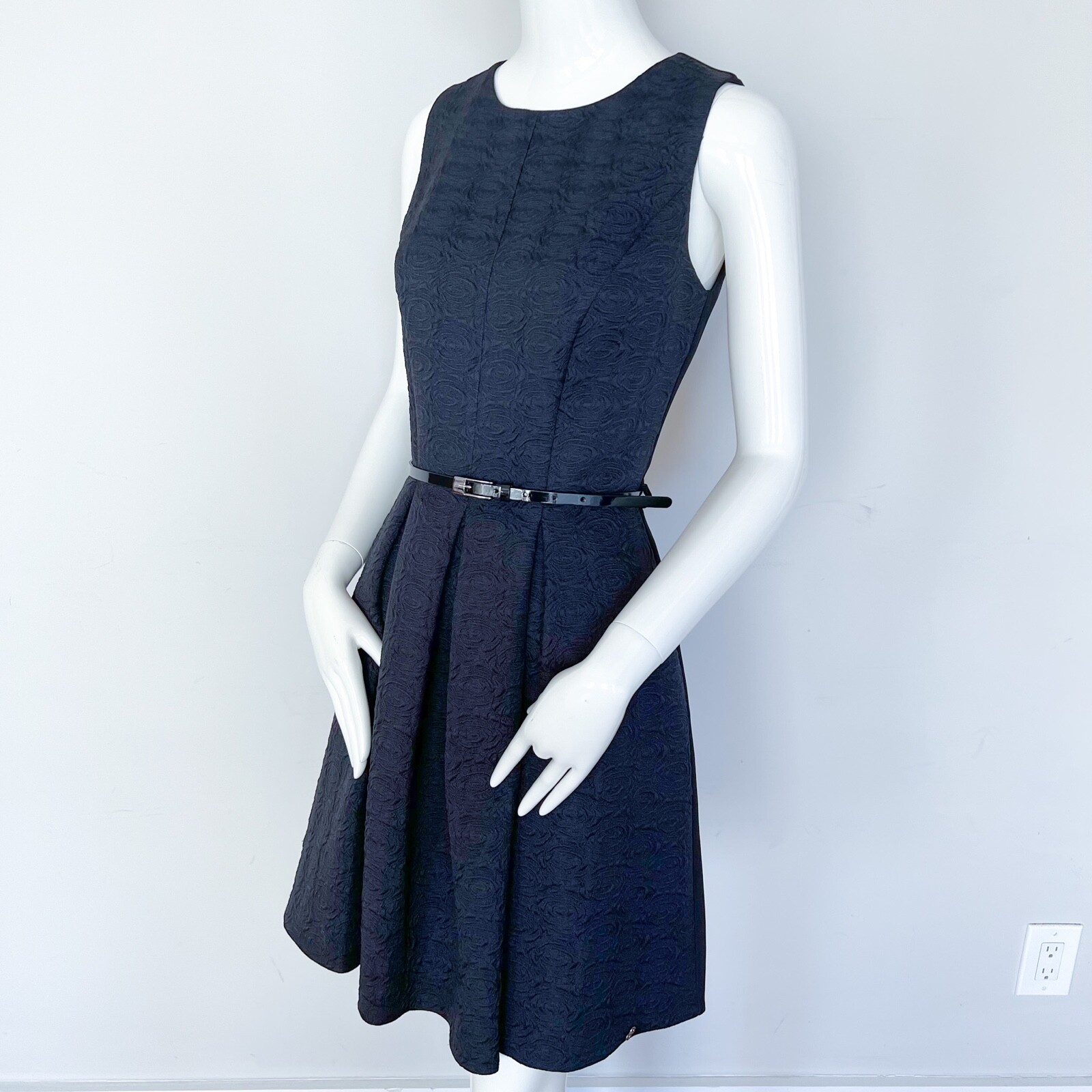 $199 | Small Waggon Paris Little Black Sleeveless Flare Knee Length Party Dress
