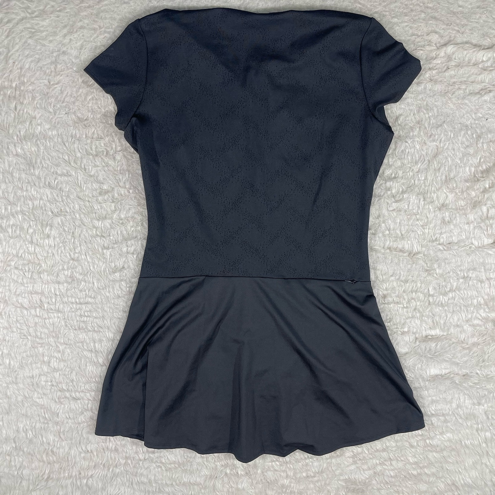 2840 Performance Half Zip Golf Tennis Dress Medium Black Stretch 50 UPF NWT M8