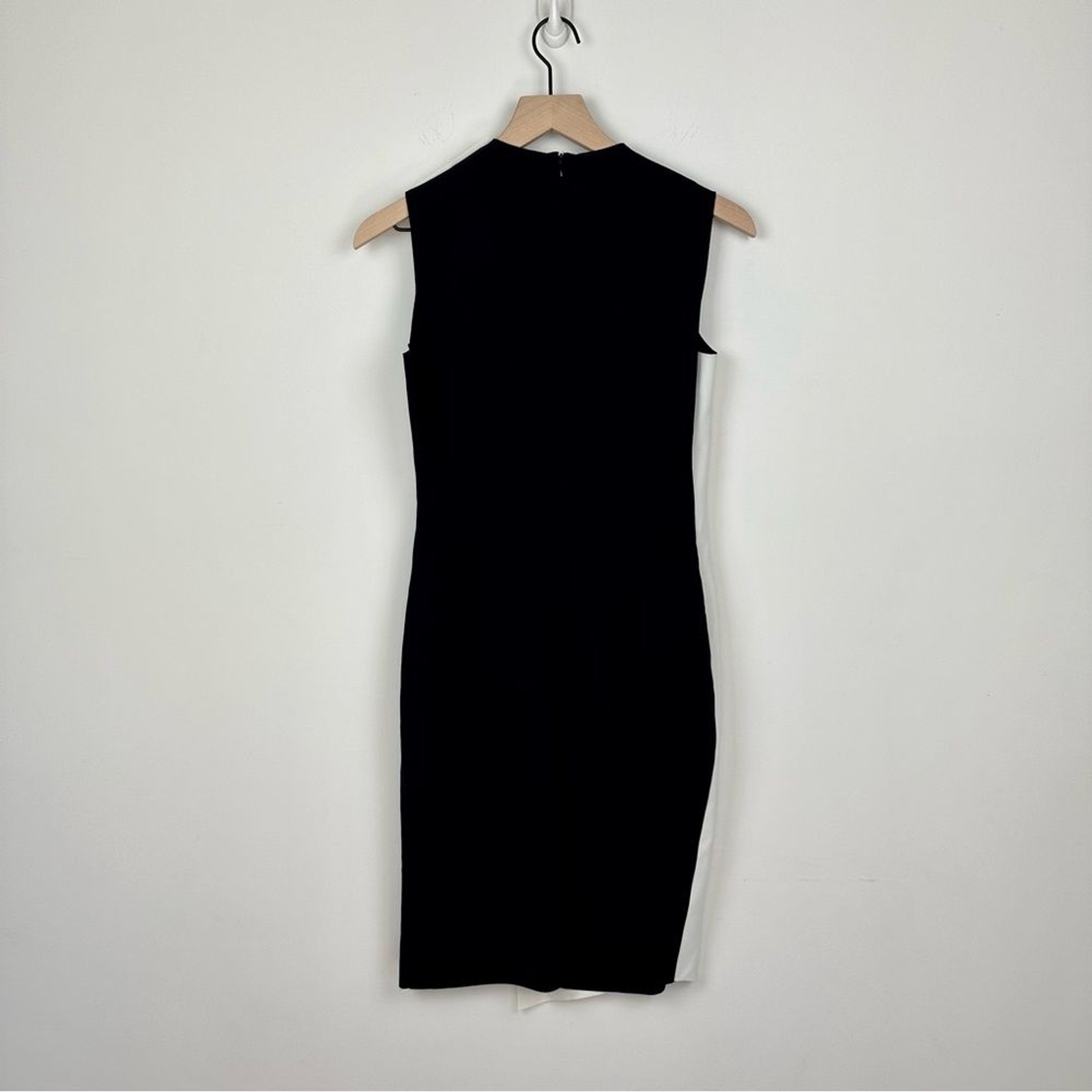 Cédric Charlier Designer Colorblock Asymmetrical Black & White Shift Dre…
