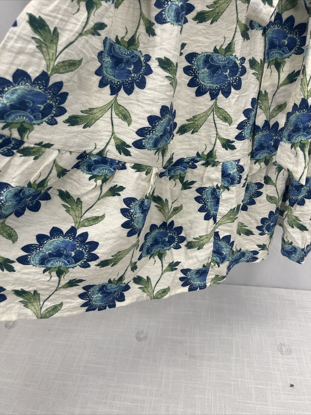 Mimi Chico Lined Floral Tie Front Flare Bottom Faux Wrap Dress Womens Sz L NWT