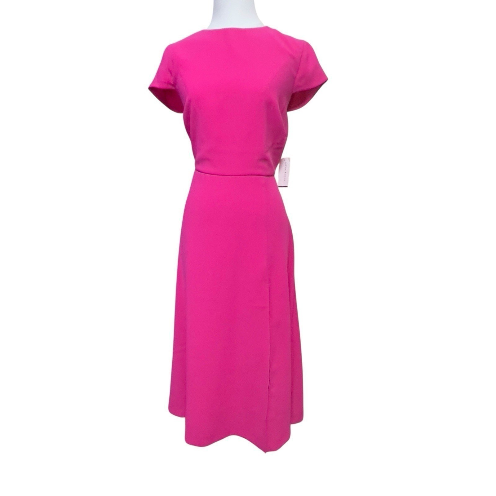 Alexia Admor Lily Pink Cap Sleeve Side Slit Elegant Feminine Chic Size 6 Dress