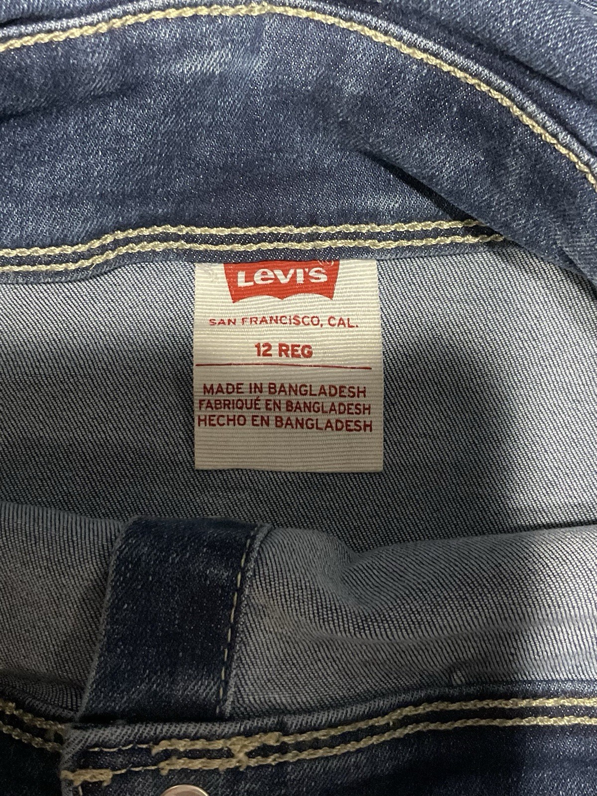 NWT Levis Womens Sleeveless Denium Snap Front Dress Size 12 Reg.