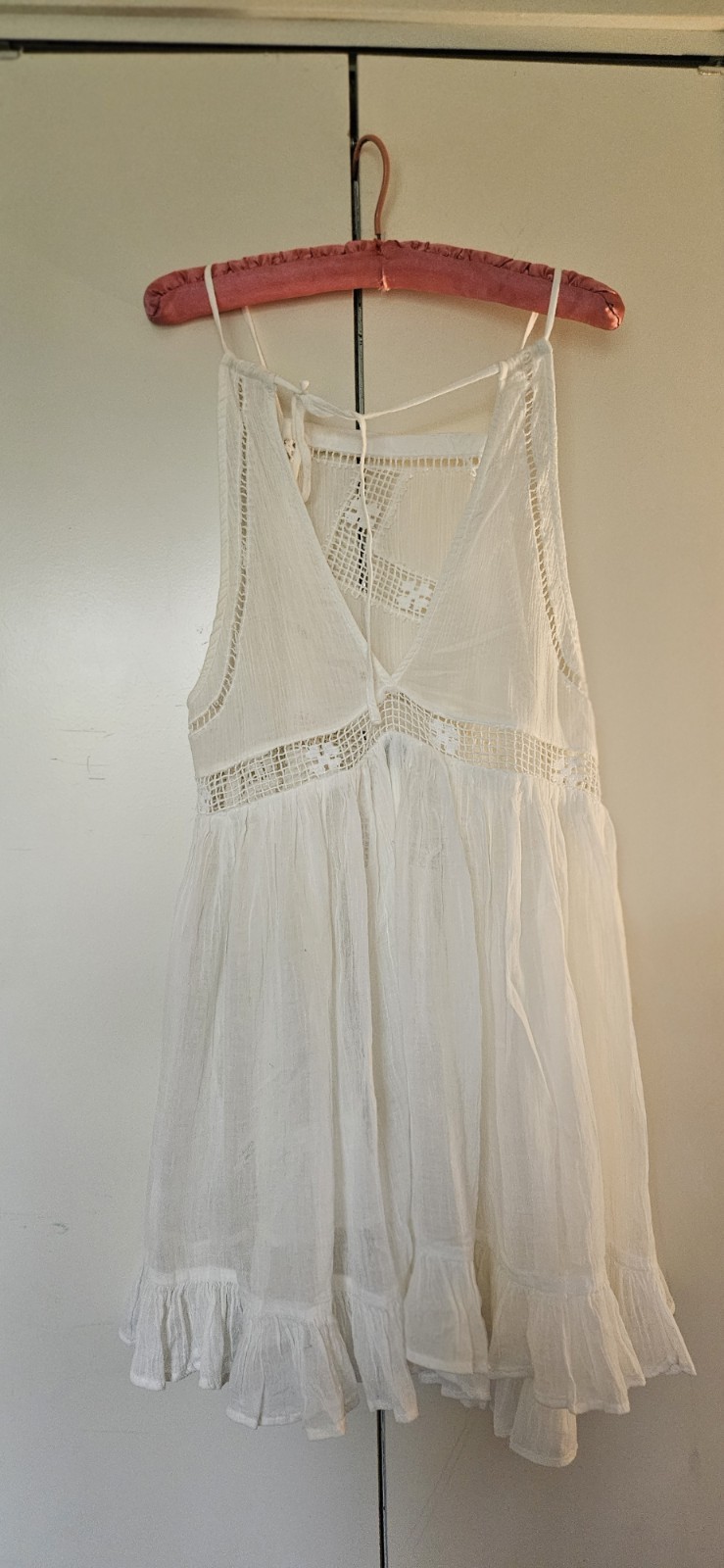 ANTHROPOLOGIE Celandine Crochet High-Neck Ruffle Mini Dress NWT Size S