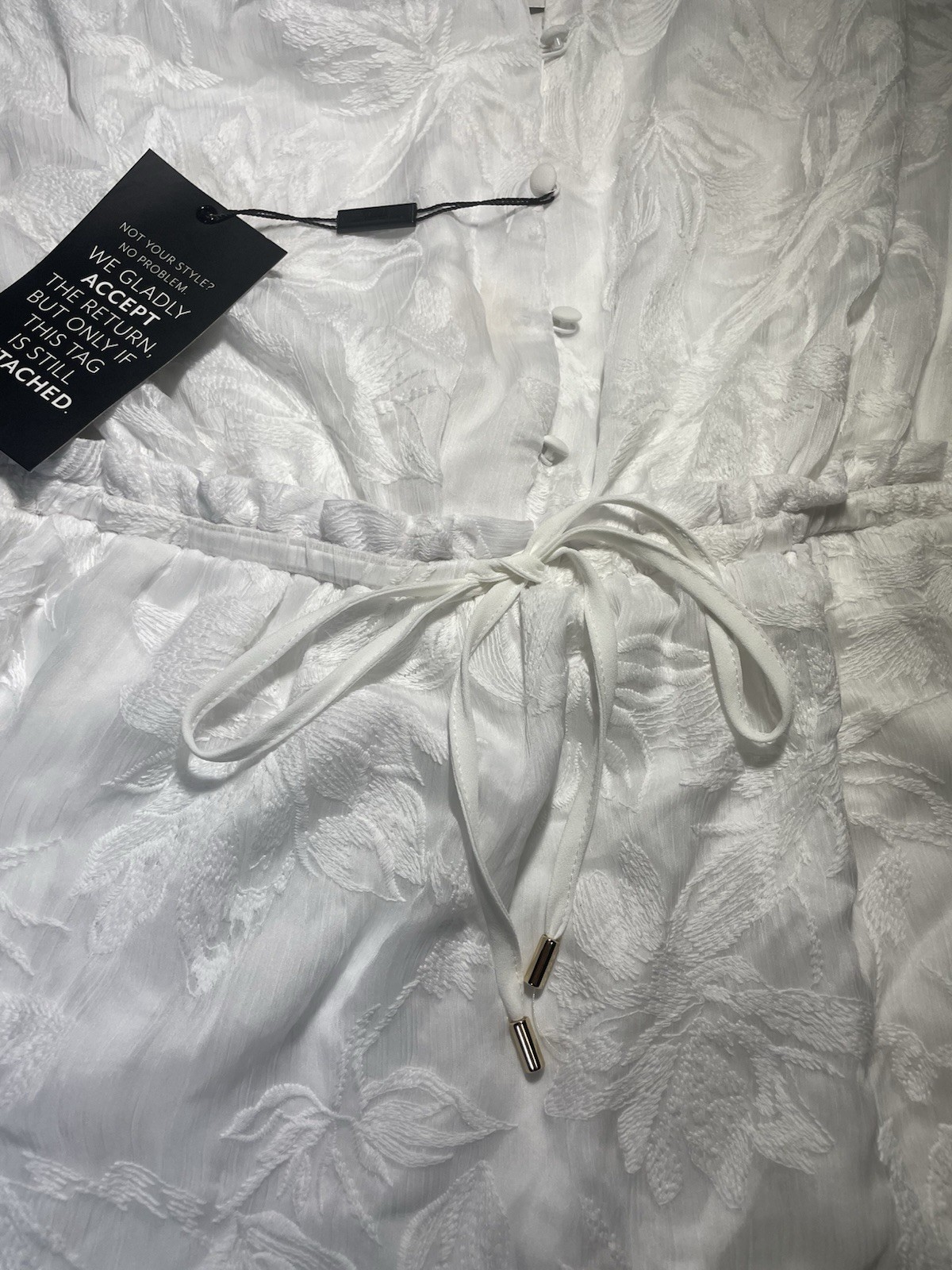 NWT White House Black Market WHBM Halter Sleeveless Dress White, Lined Size M