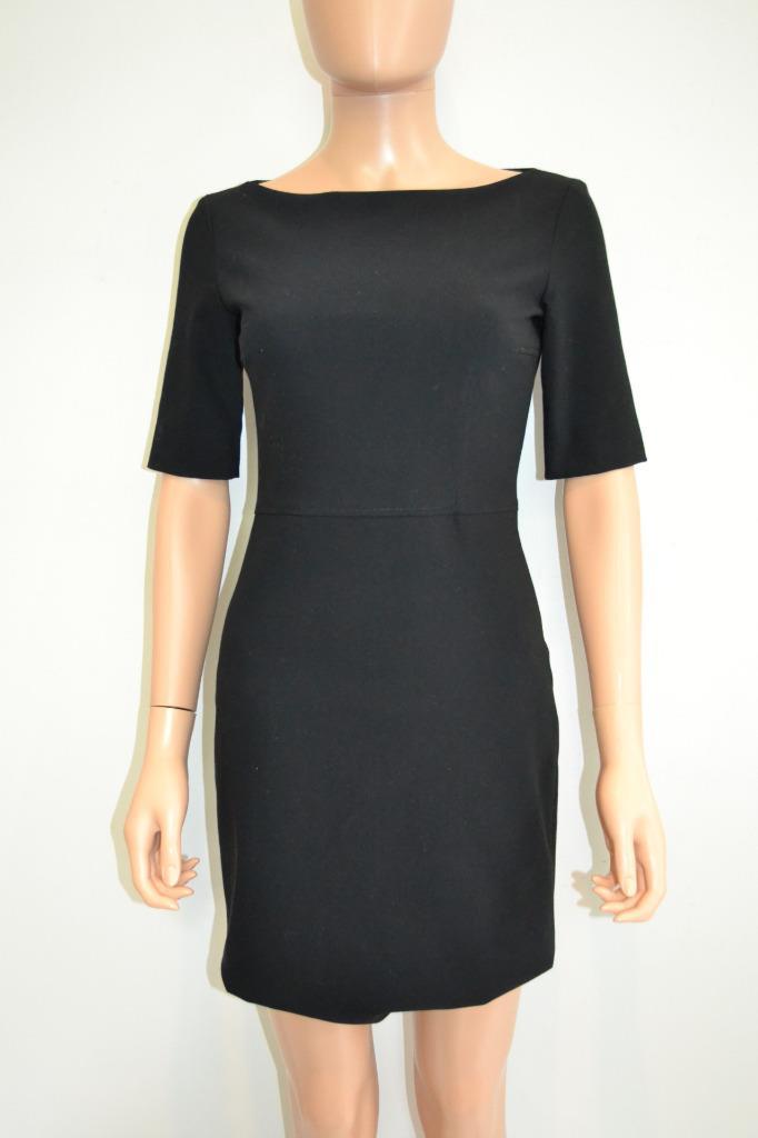 The Row Black Cotton/Nylon/Stretch Short Sleeve Dress Size 2