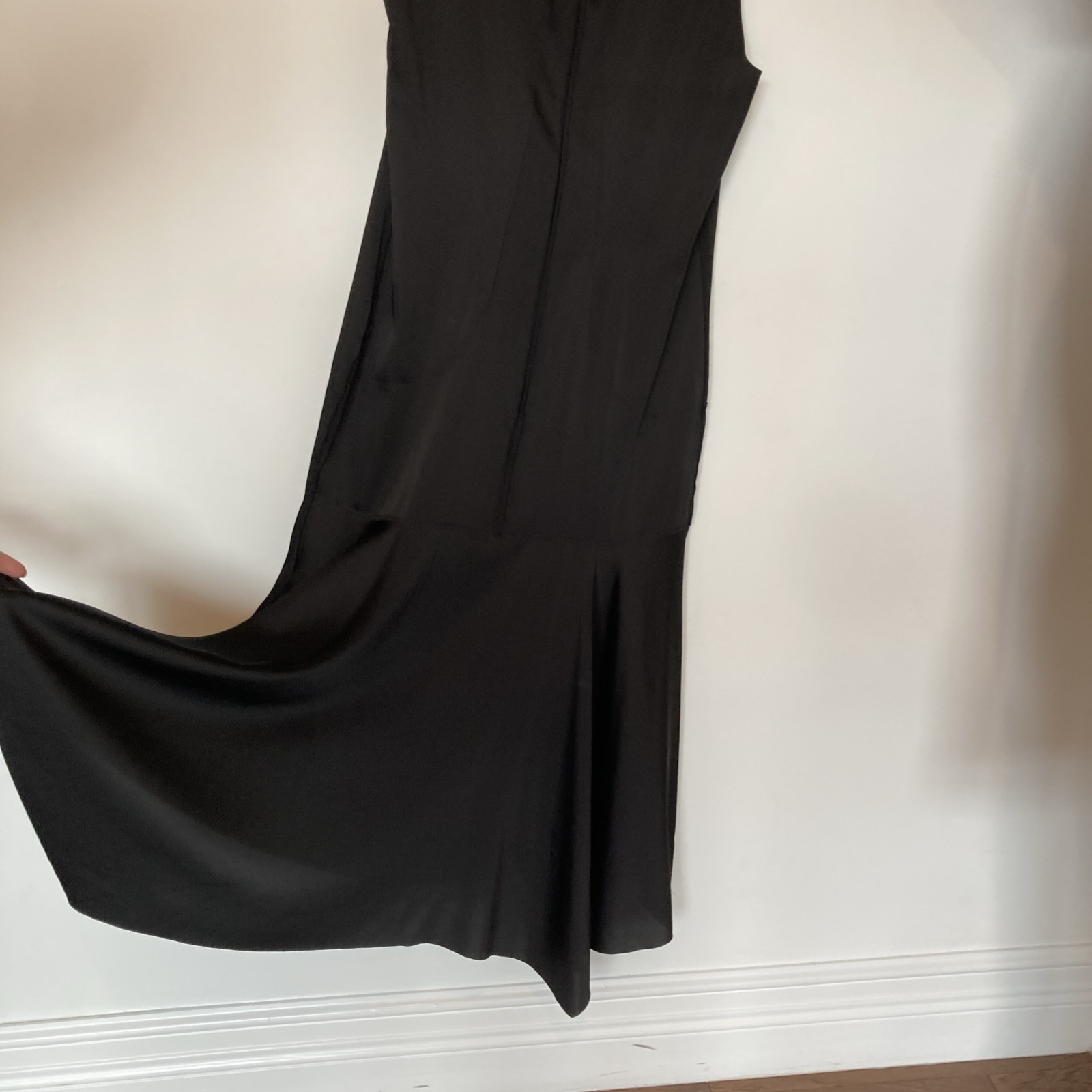 Cedric Charlier Womens Side Zip (used Once) Long Dress Black Italian Cut
