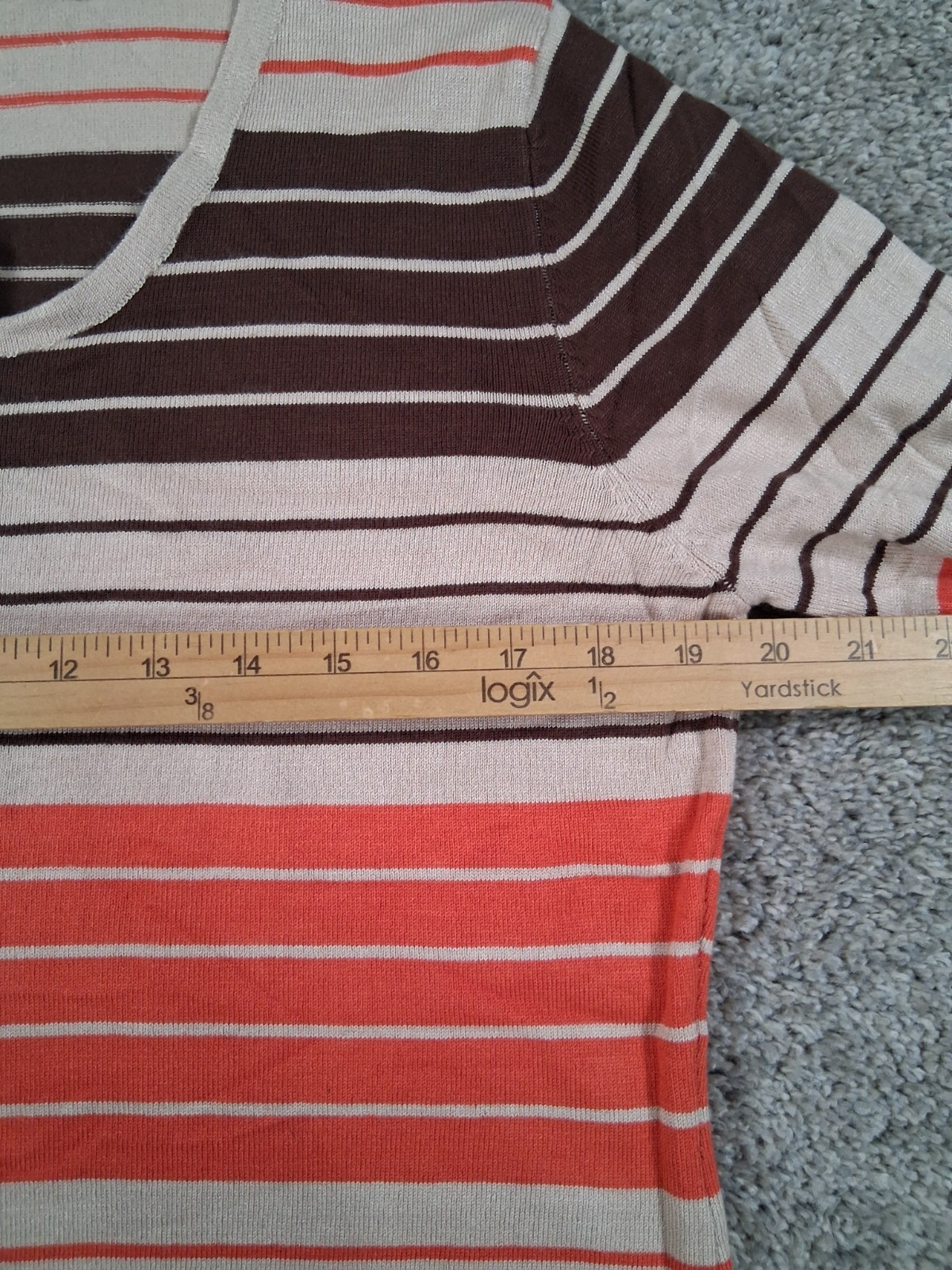 SayWhat 1X Womens Sweater Dress Rayon Blend Beige Stripe NWOT
