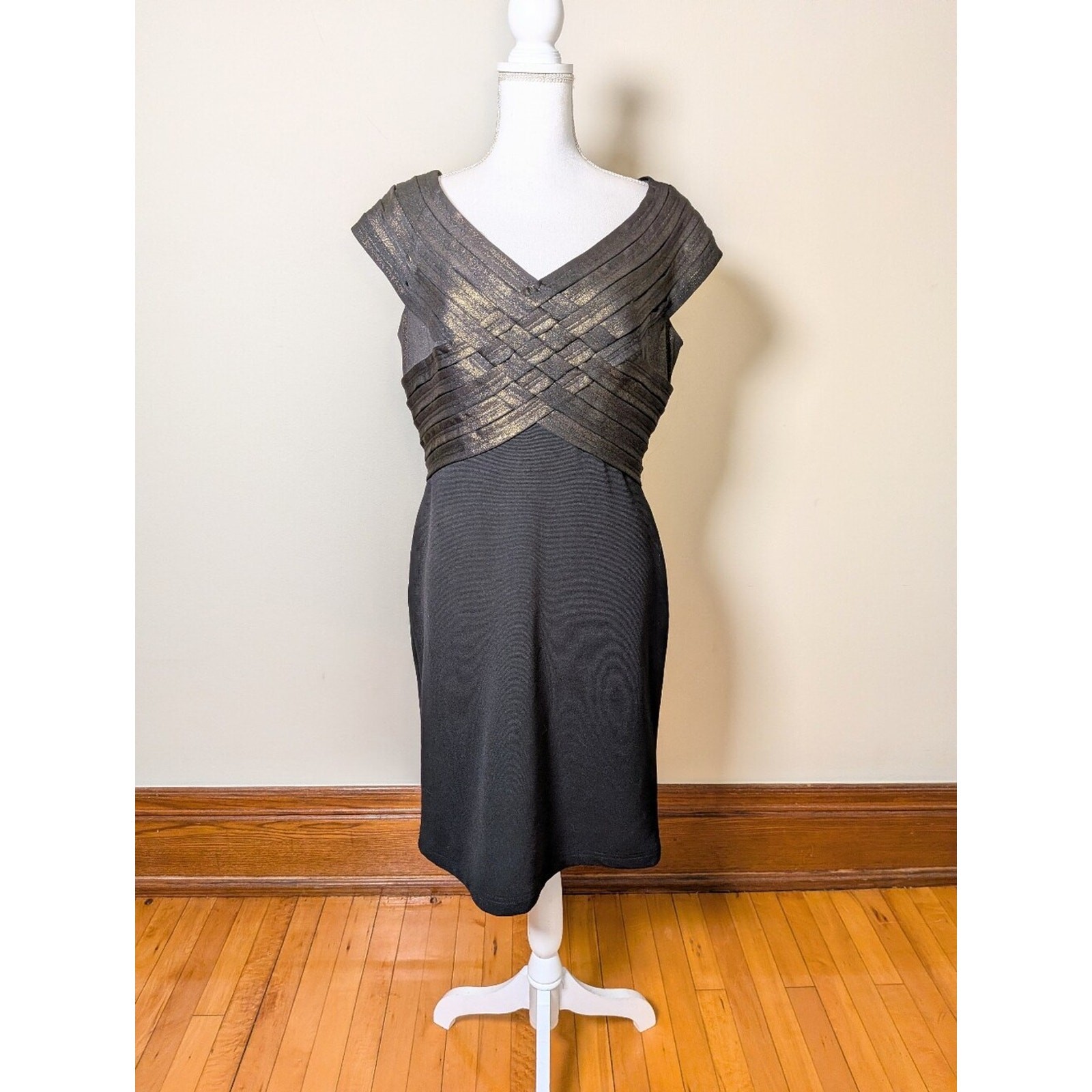 Black And Metallic Gold Dress